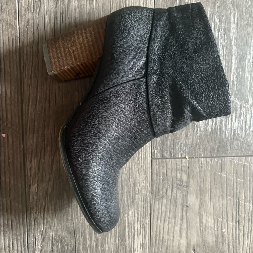 Black Leather Ankle Boots